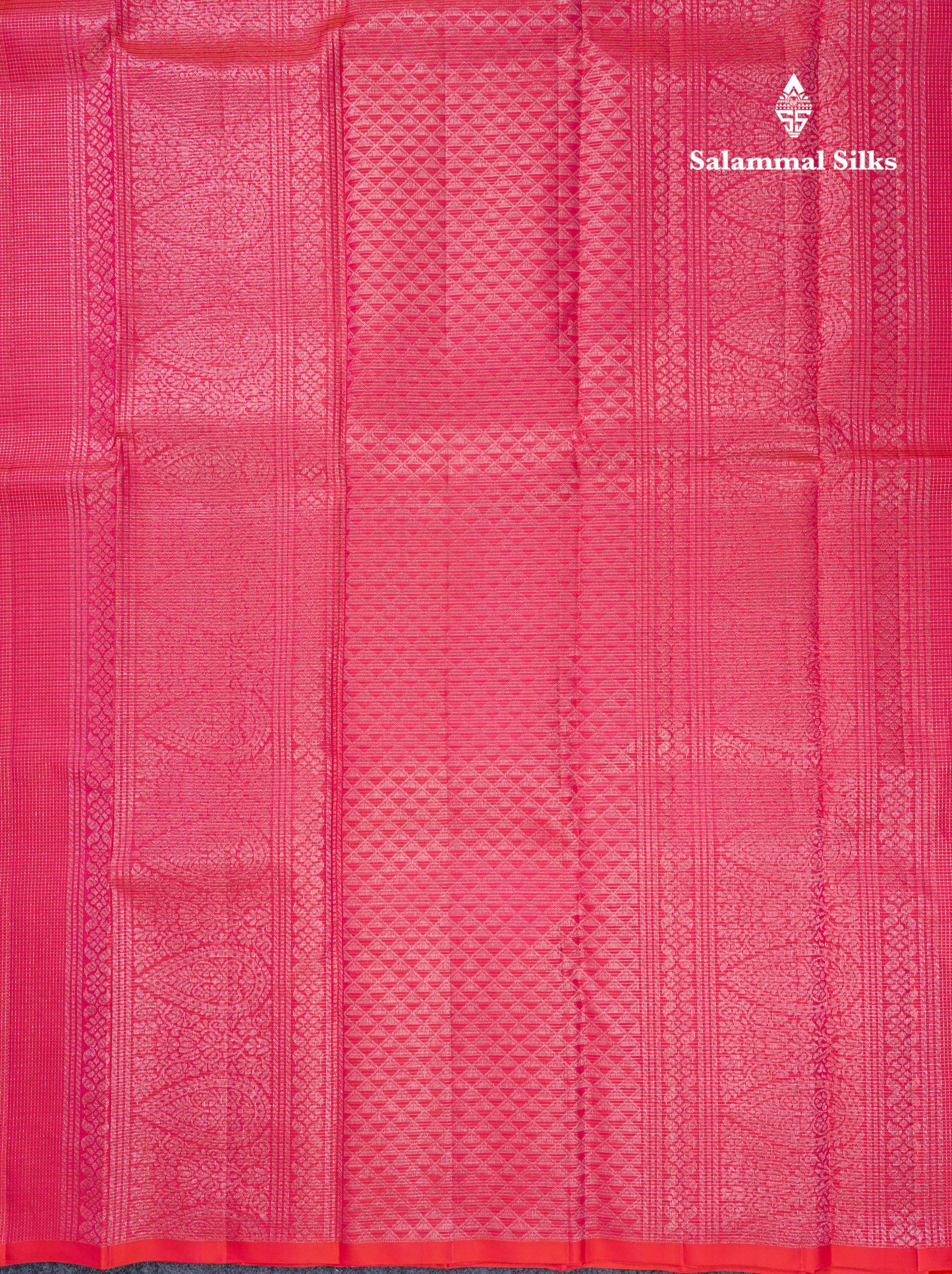 Beautiful Reddish Pink Tiny Zari Checks Fancy Pure Kanjivaram Silk Saree With Blouse