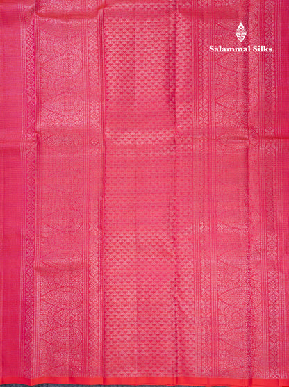 Beautiful Reddish Pink Tiny Zari Checks Fancy Pure Kanjivaram Silk Saree With Blouse
