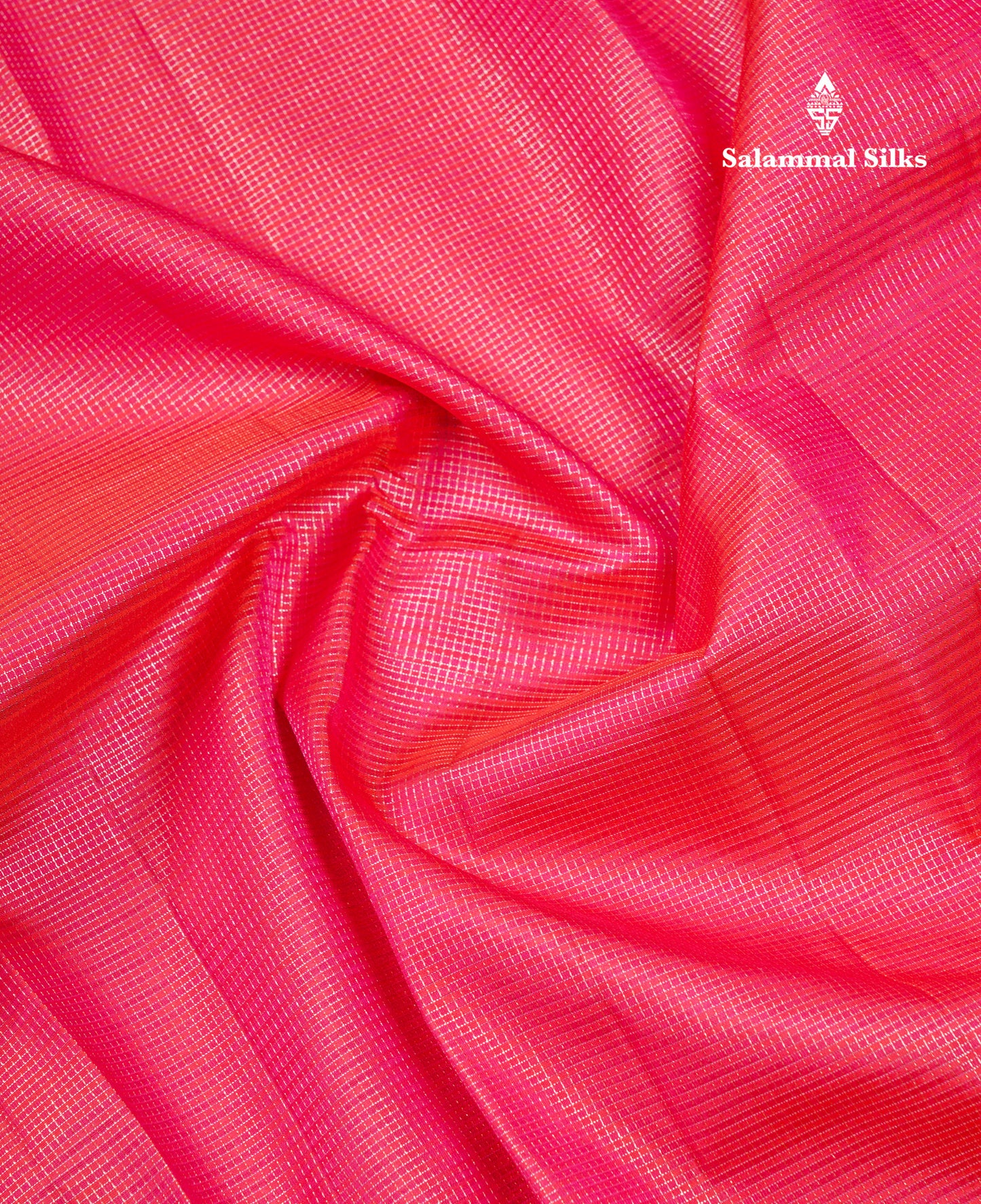 Beautiful Reddish Pink Tiny Zari Checks Fancy Pure Kanjivaram Silk Saree With Blouse