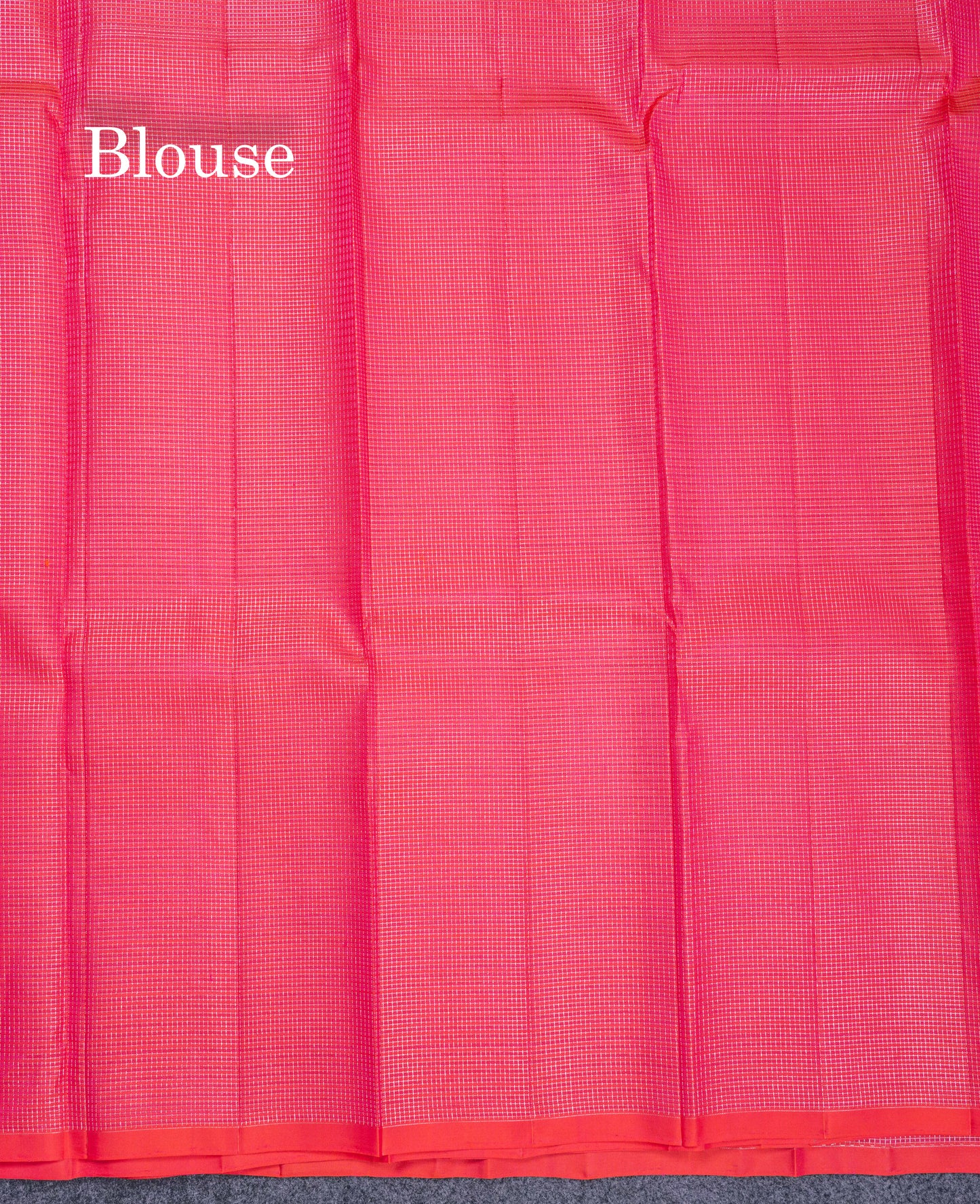 Beautiful Reddish Pink Tiny Zari Checks Fancy Pure Kanjivaram Silk Saree With Blouse