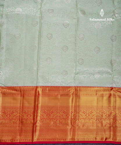 Beautiful Rexona Green Bridal Pure Kanjivaram Silk Saree With Contrast Maroon Traditional Evening Morning Border