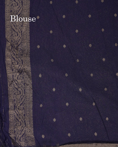 Beautiful Maroon Semi Georgette Saree With Fancy Border