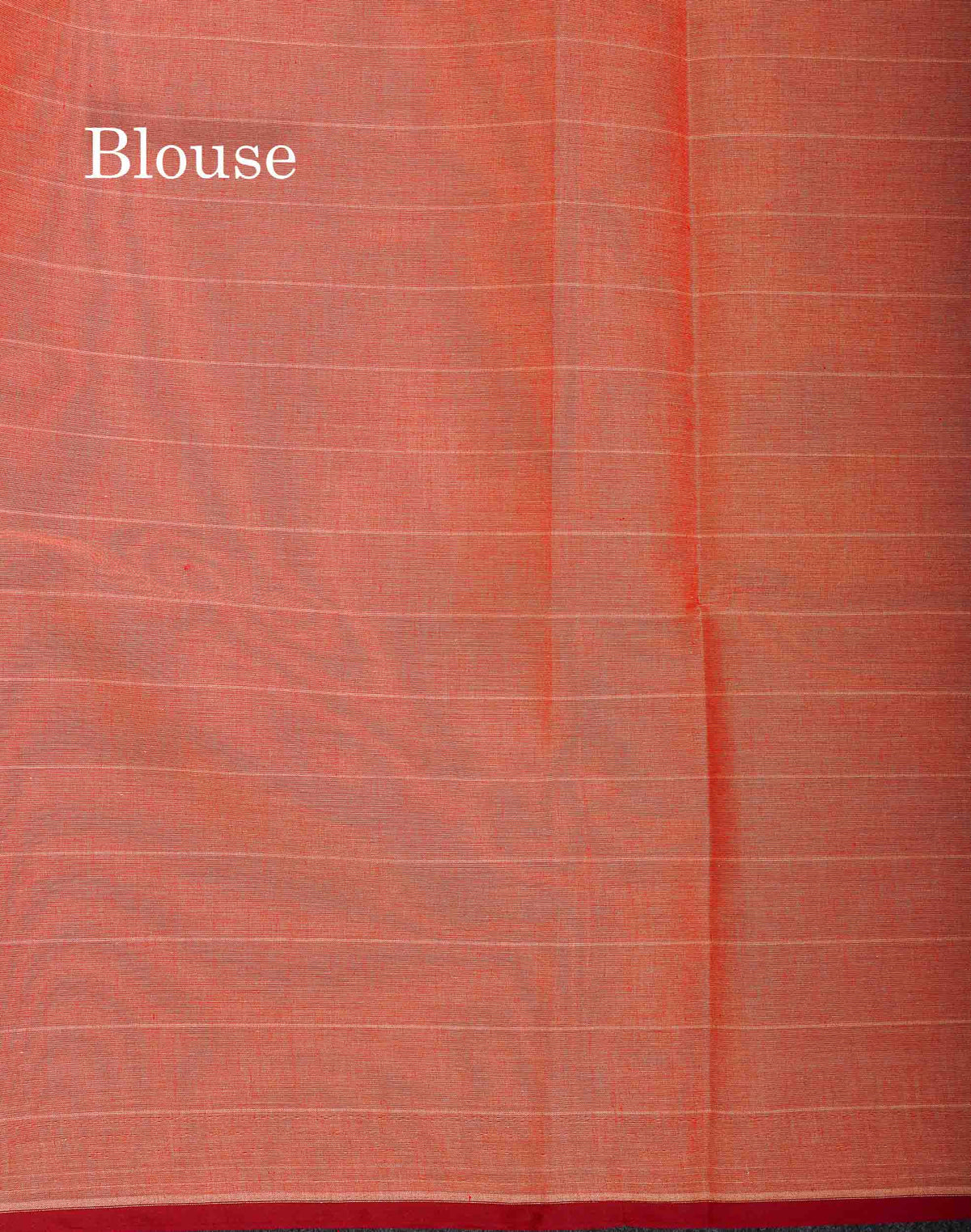Pure Cotton Saree - Redish Orange Colour Body Lines With Fancy Thread Work Buttas