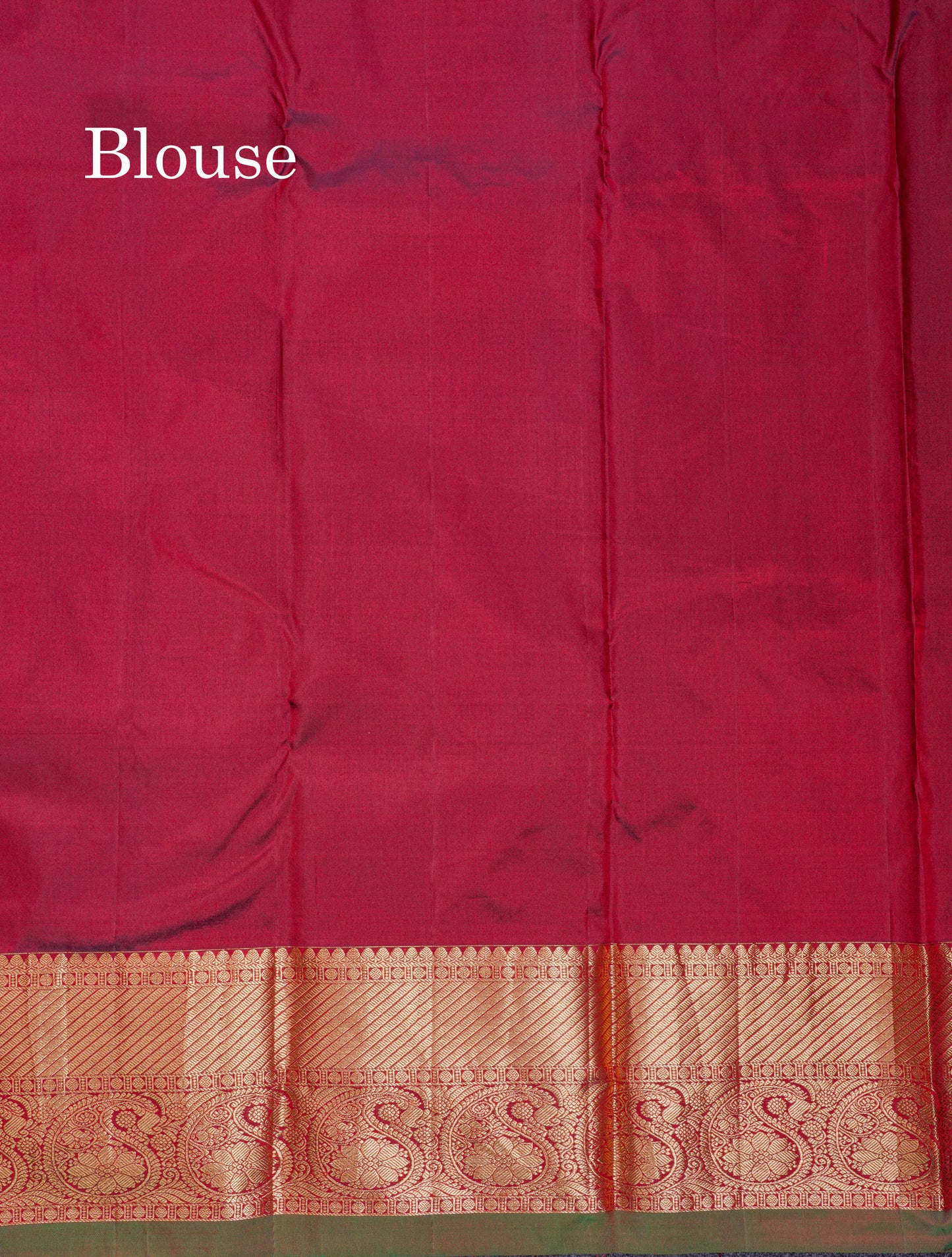 Beautiful Dark Maroon Pure Kanjivaram Silk Saree With Traditional Border