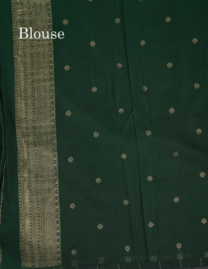 Beautiful Maroon Semi Georgette Saree With Fancy Border