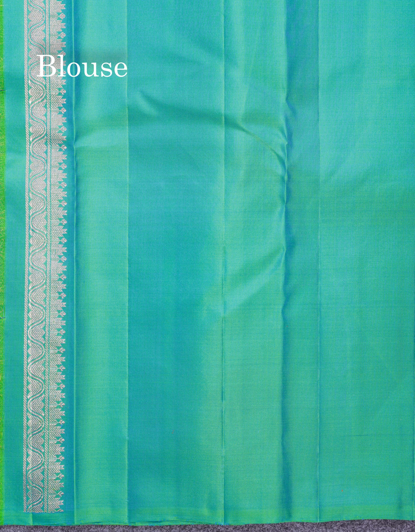 Beautiful Pink Fancy Pure Kanjivaram Silk Saree With Contrast Sapphire Green Blouse