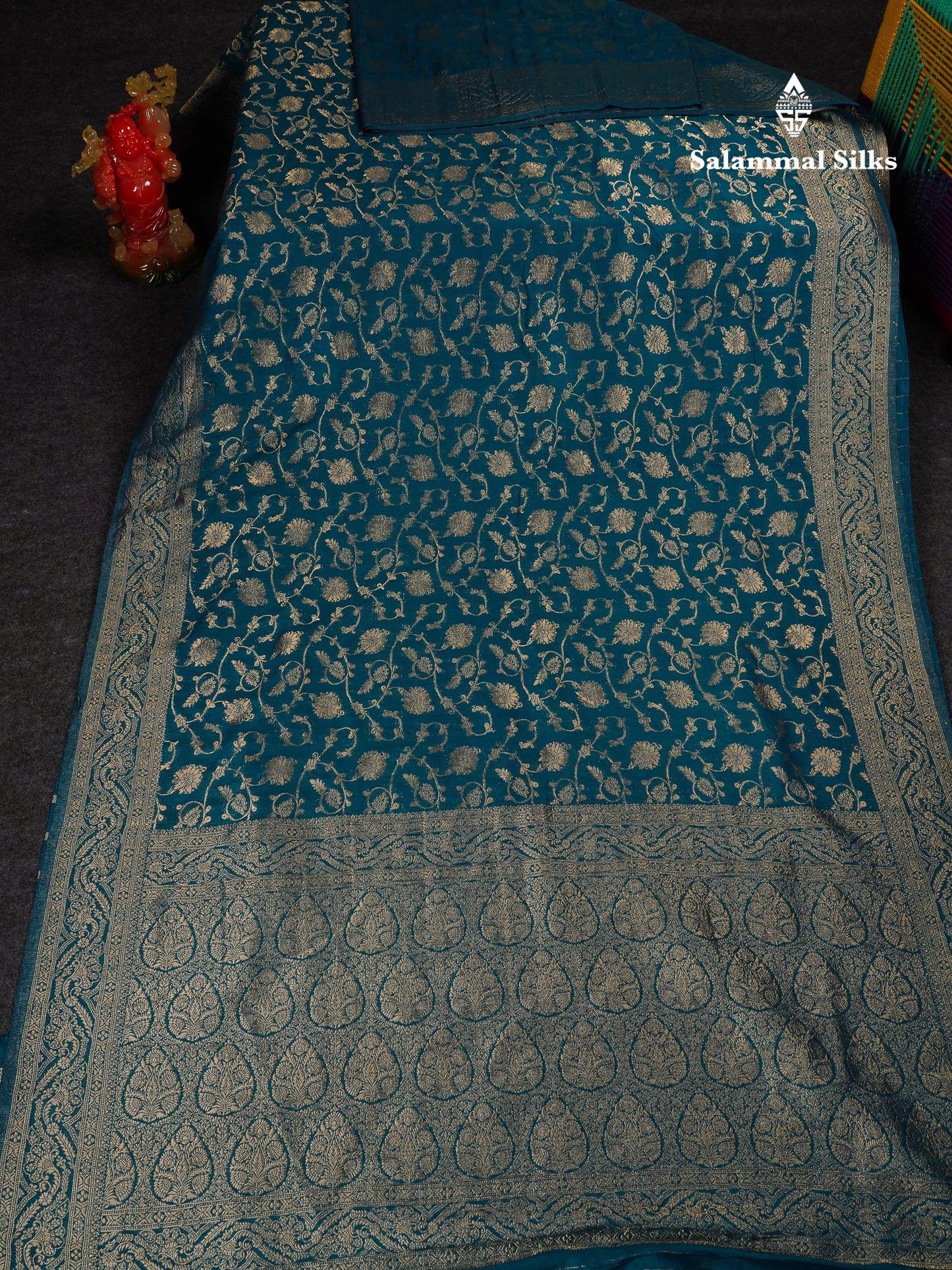 Beautiful Maroon Semi Georgette Saree With Fancy Border