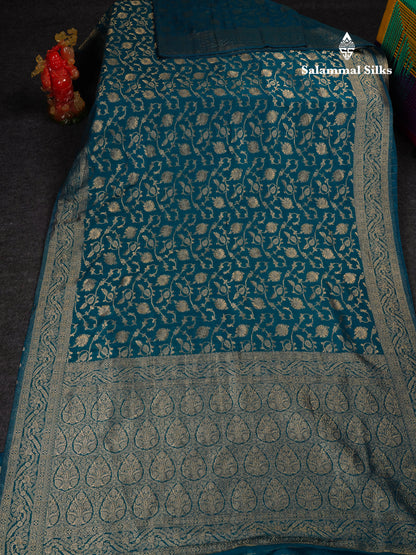 Beautiful Maroon Semi Georgette Saree With Fancy Border