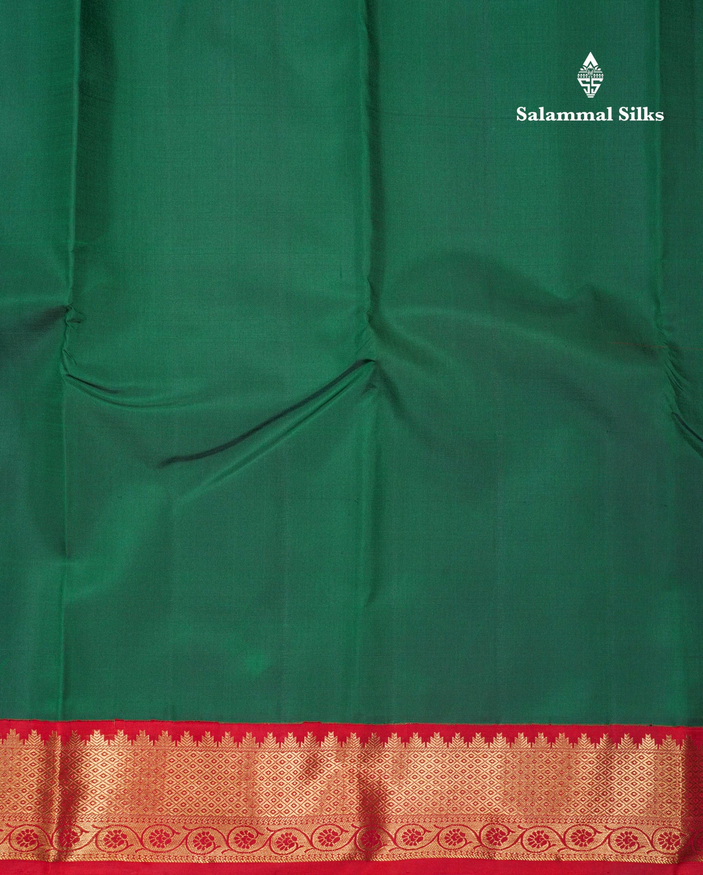 Beautiful Korvai Bottle Green Plain Pure Kanjivaram Silk Saree With Contrast Maroon Medium Traditional Border