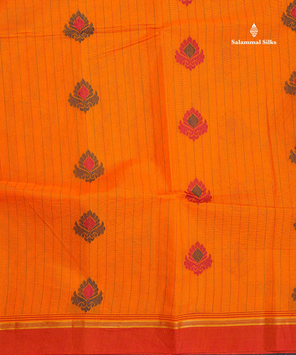 Pure Cotton Saree - Sea green Colour Body Thread Work Butta With Blouse