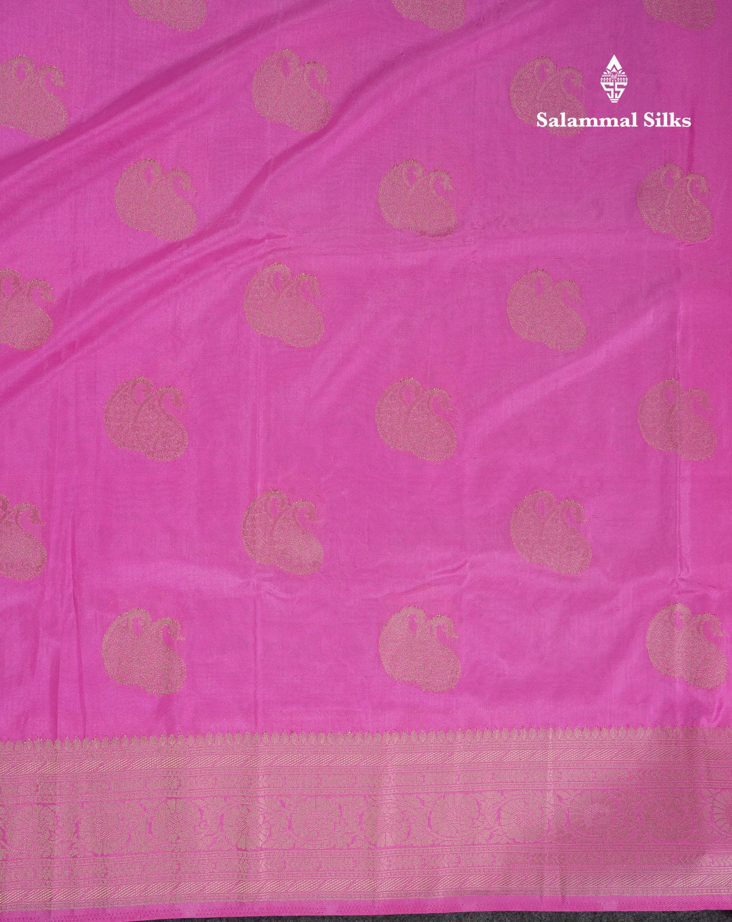Beautiful Light Pink Semi Georgette Saree With Fancy Border