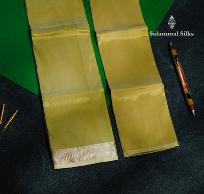 Golden Yellow Asha Mix Dhoti (8x4) & Shirt (2.50M) with Copper Zari Border