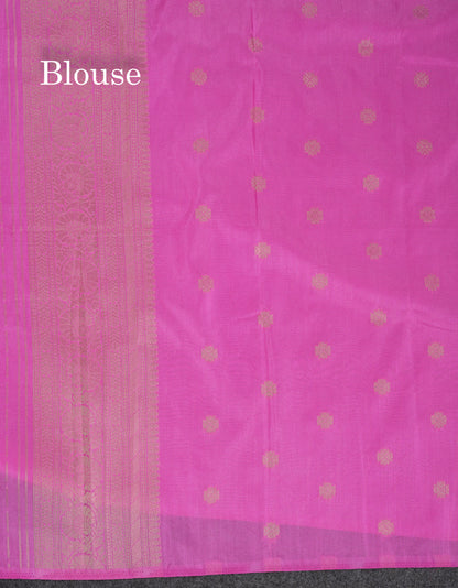 Beautiful Light Pink Semi Georgette Saree With Fancy Border