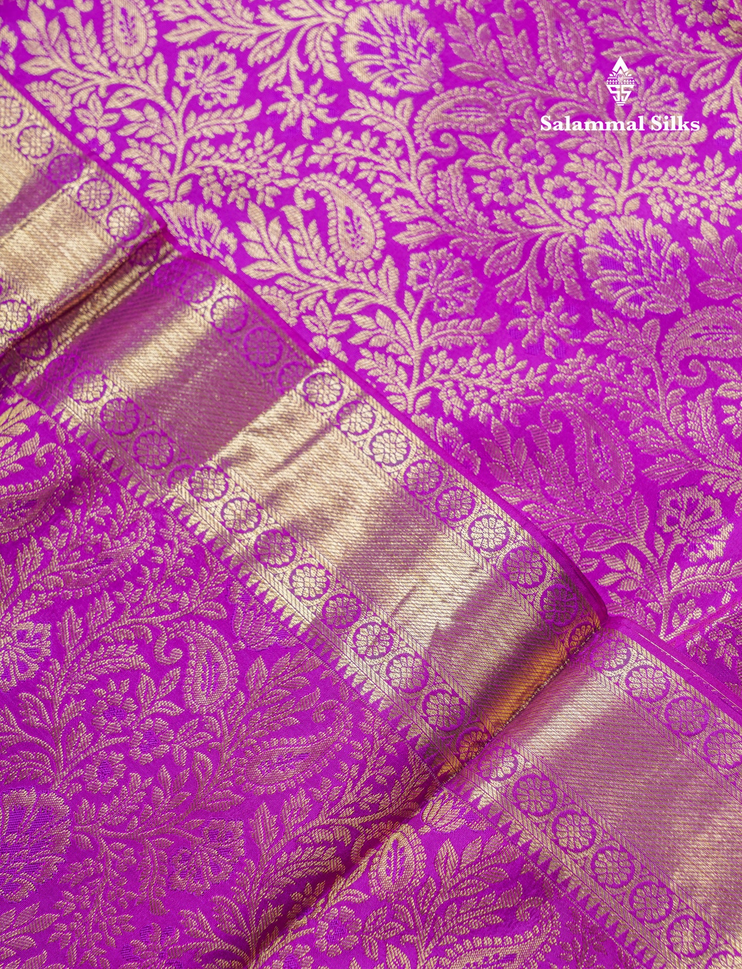 Beautiful Vadamalli Bridal Pure Kanjivaram Silk Saree With Traditional Evening Morning Border