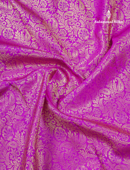 Beautiful Vadamalli Bridal Pure Kanjivaram Silk Saree With Traditional Evening Morning Border