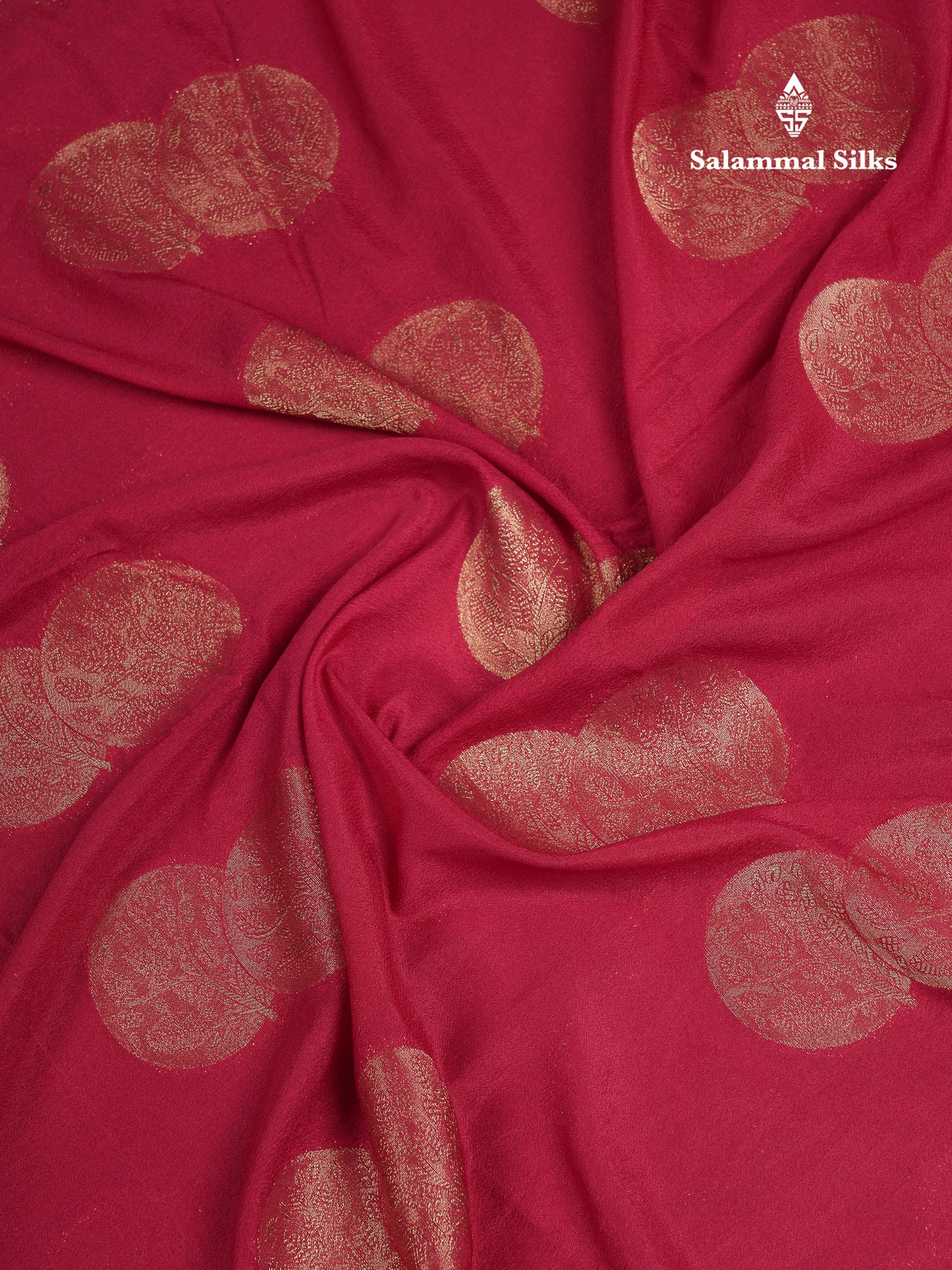 Beautiful Maroon Semi Georgette Saree With Fancy Border