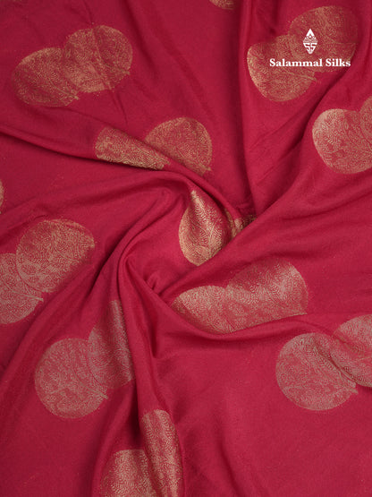 Beautiful Maroon Semi Georgette Saree With Fancy Border