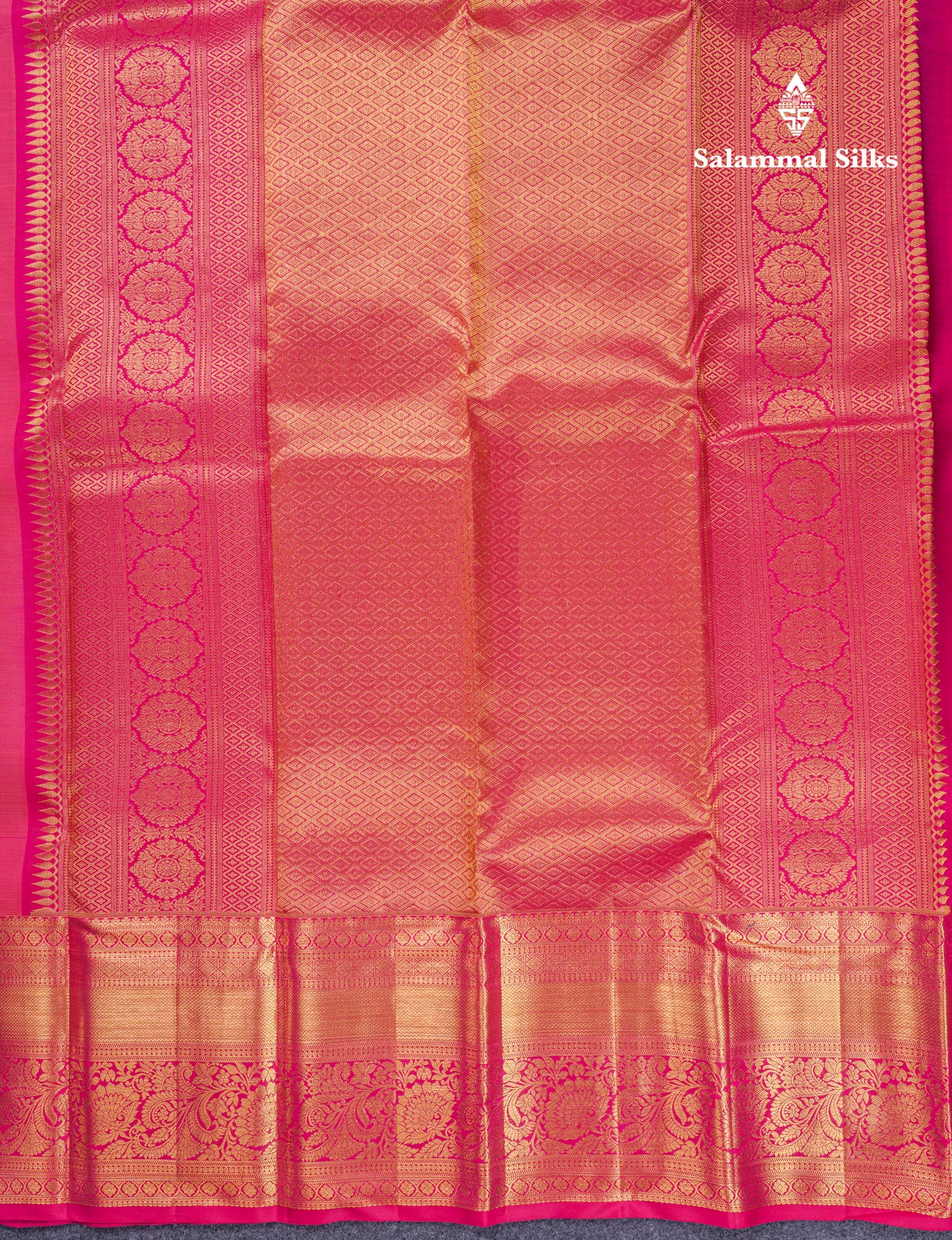Beautiful Orange Bridal Pure Kanjivaram Silk Saree With Contrast Pink Traditional Evening Morning Border