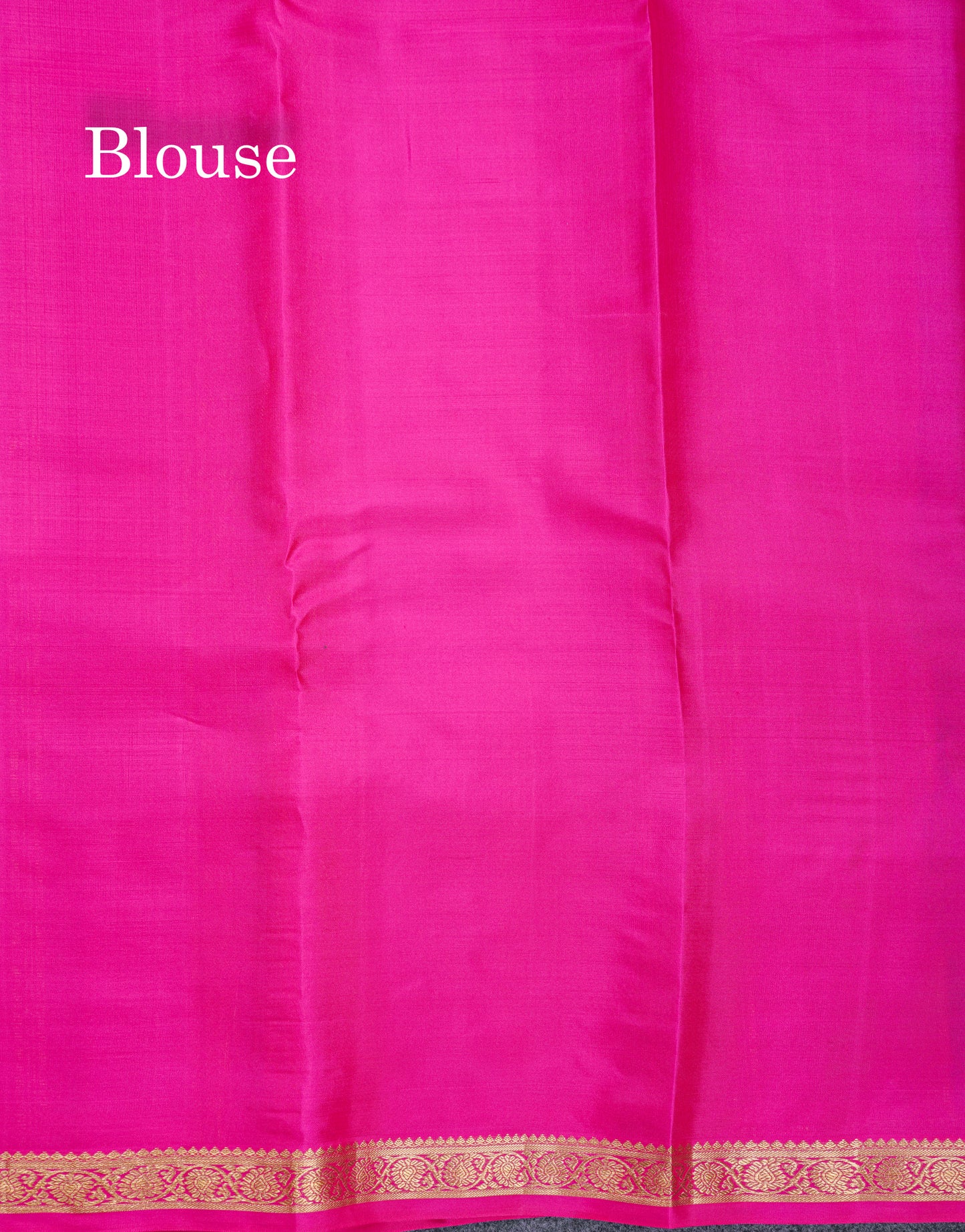 Beautiful Dual Tone Bottle Green Pure Kanjivaram Silk Saree With Contrast Magenta Pink Small Border