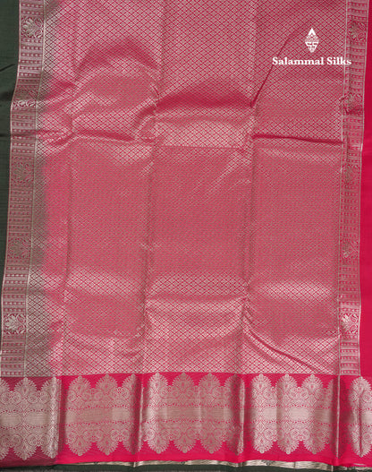 Beautiful Dual Tone Navy Blue Puremix Silk Saree With Contrast Sapphire Green Blouse