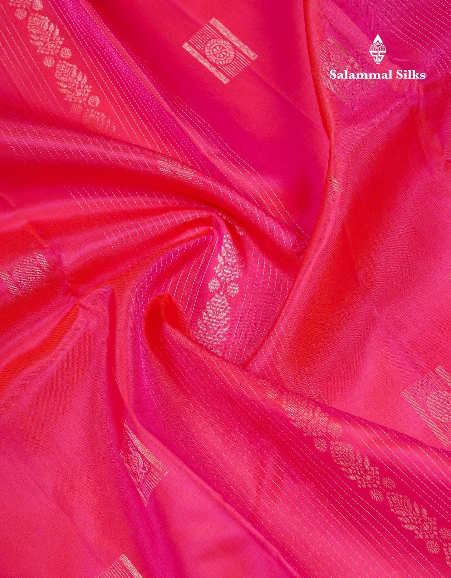 Beautiful Pink Fancy Pure Kanjivaram Silk Saree With Contrast Sapphire Green Blouse