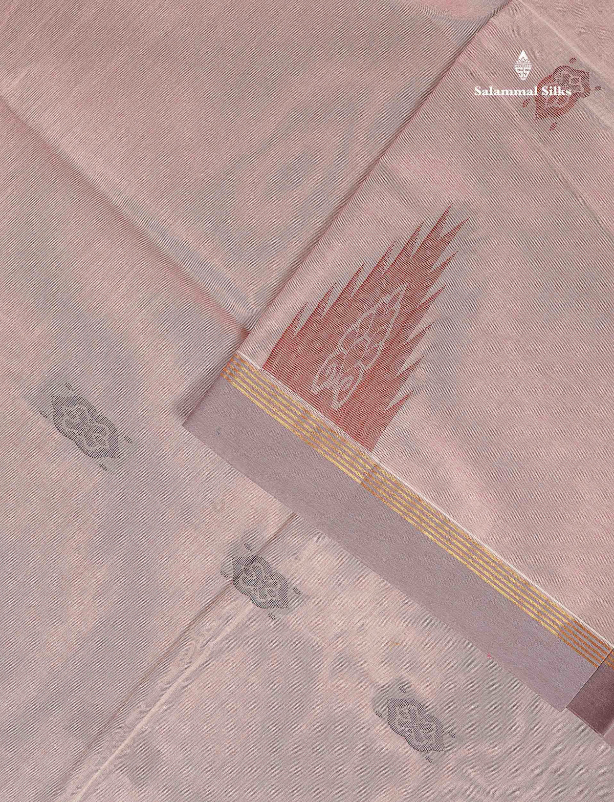 Pure Cotton Saree - Cream Yellow Colour Body Thread Work Butta With Temple Border