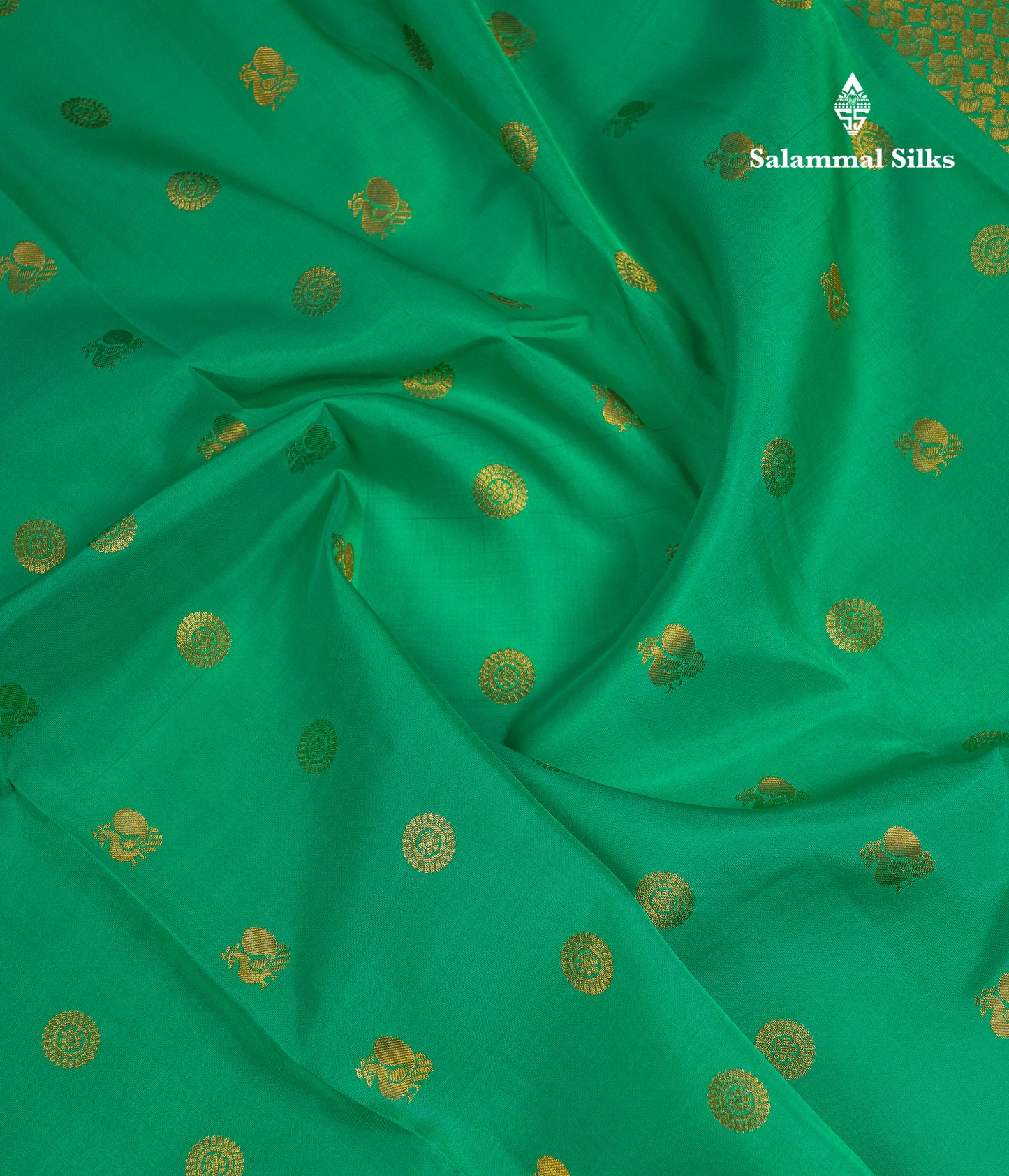 Beautiful Light Rexona Green Puremix Silk Saree With Traditional Small Border