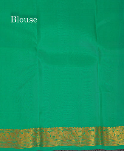 Beautiful Light Rexona Green Puremix Silk Saree With Traditional Small Border