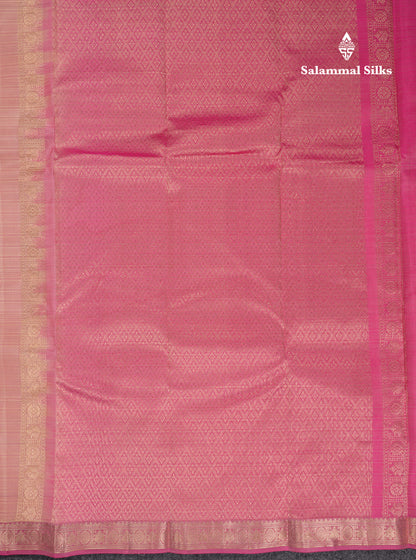 Beautiful Peach Puremix Silk Saree With Contrast Baby Light Traditional Small Border