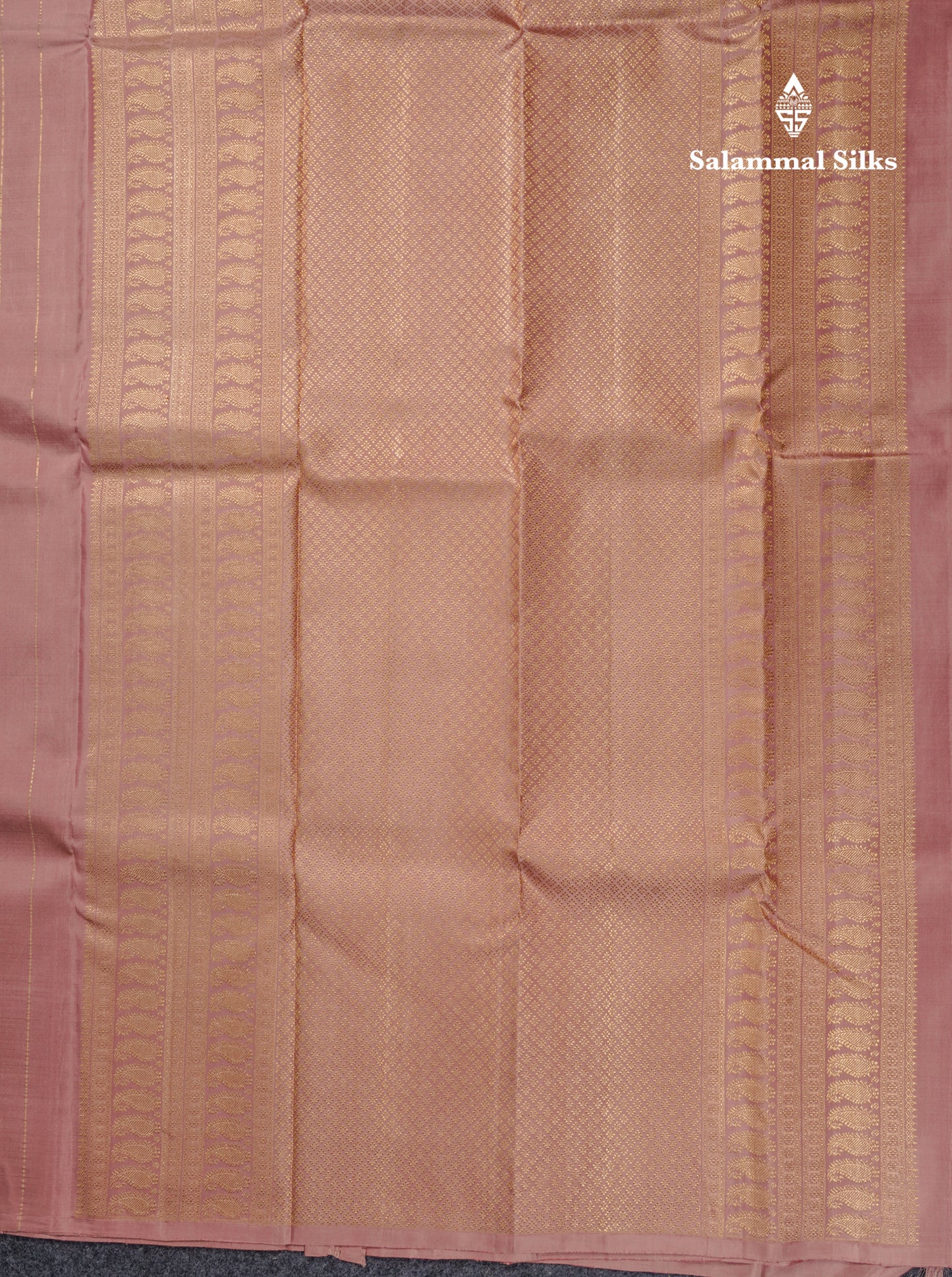 Light Chocolate Pure Kanjivaram Silk Saree With Running Blouse