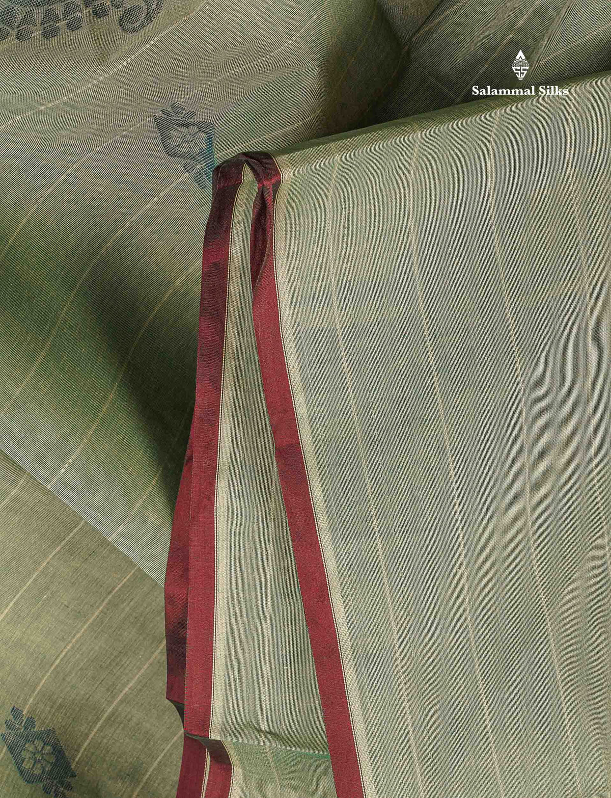 Pure Cotton Saree - Pista Green Colour Body Thread Butta With Blouse