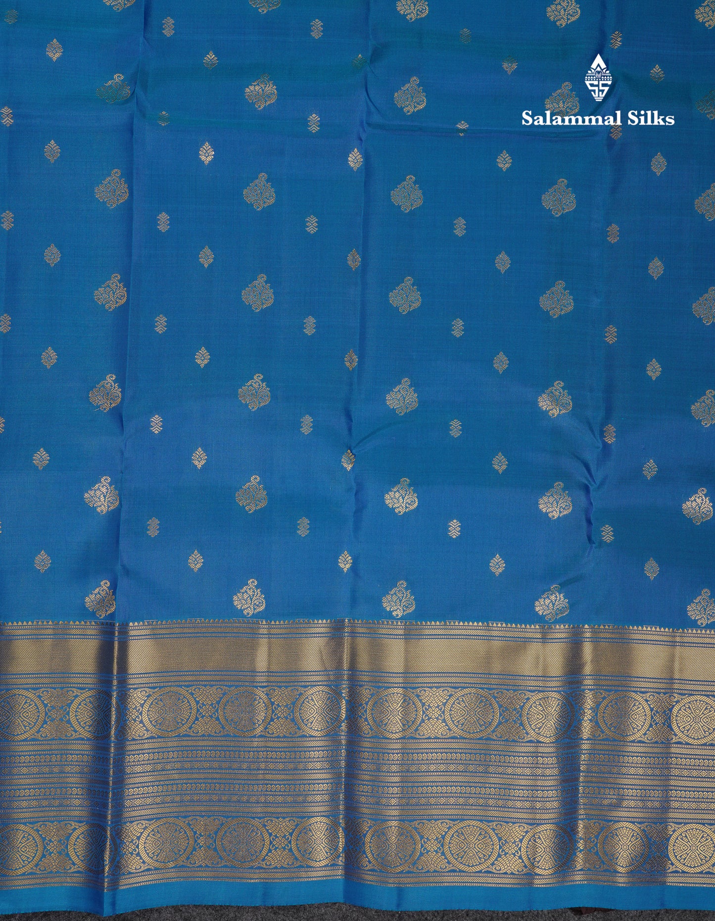 Beautiful Blue Puremix Silk Saree With Contrast Dark Brown Blouse