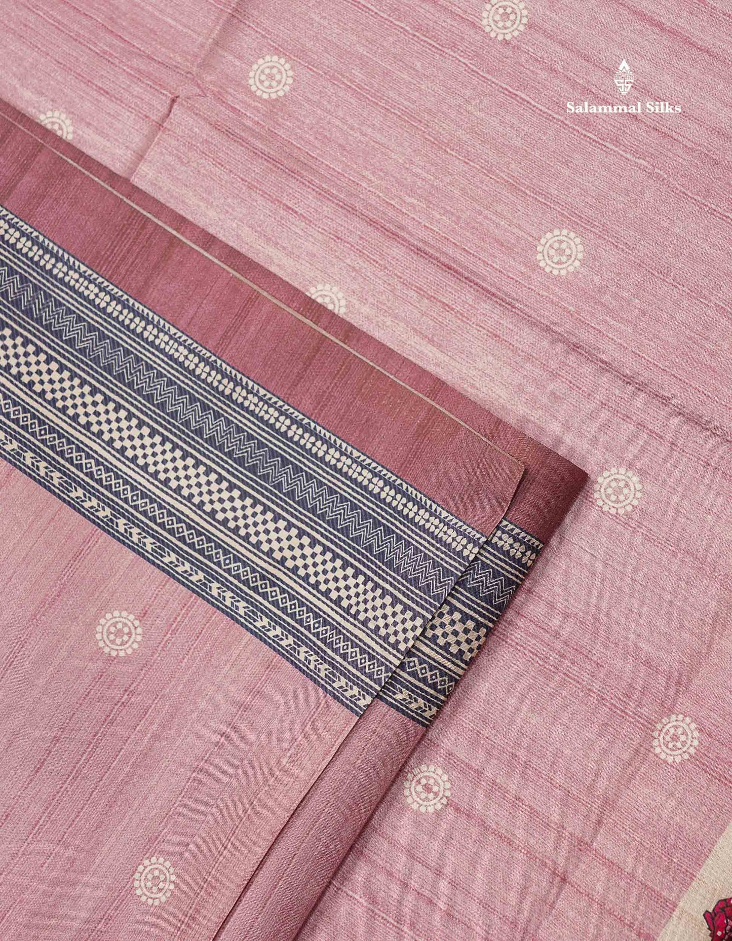 Beautiful Light Chocolate Semi Tussar Fancy Saree With Contrast Light Maroon Blouse