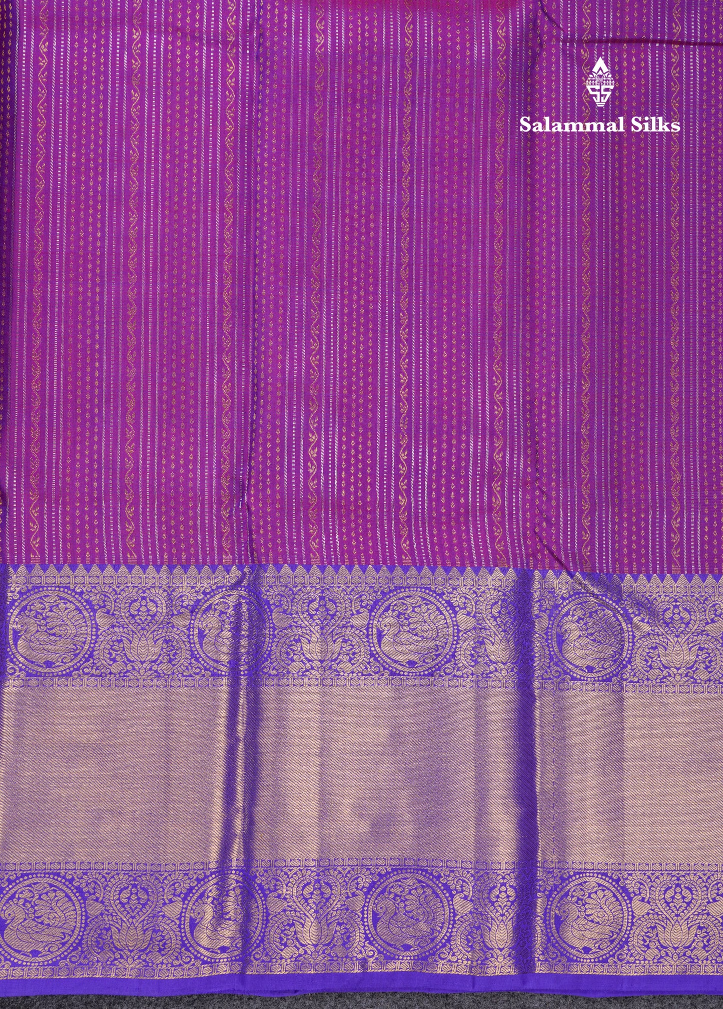 Dual Tone Purple Pure Kanjivaram Silk Saree With Contrast Violet Traditional Evening Morning Border