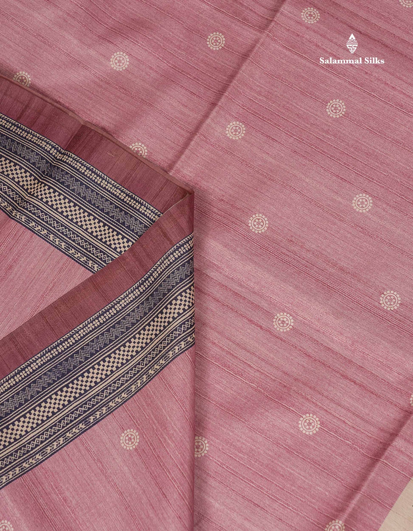 Beautiful Light Chocolate Semi Tussar Fancy Saree With Contrast Light Maroon Blouse