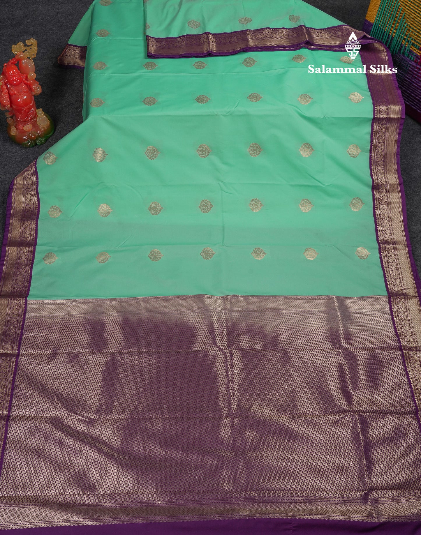 Beautiful Rexona Semi Silk Saree With Contrast Dark Purple Traditional Medium Border