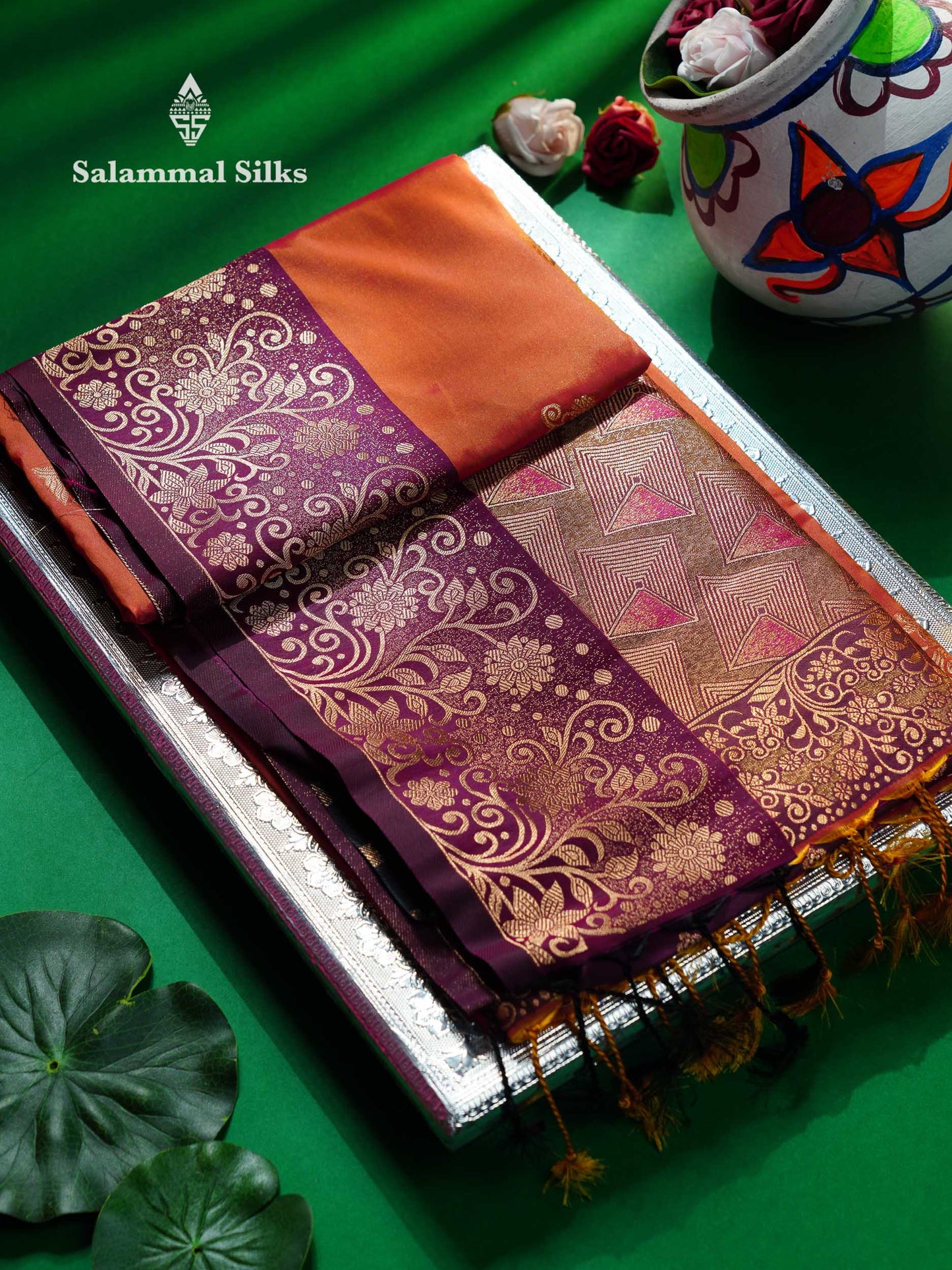 Beautiful Manthulir Yellow Semi Silk Saree With Contrast Pink Fancy Border