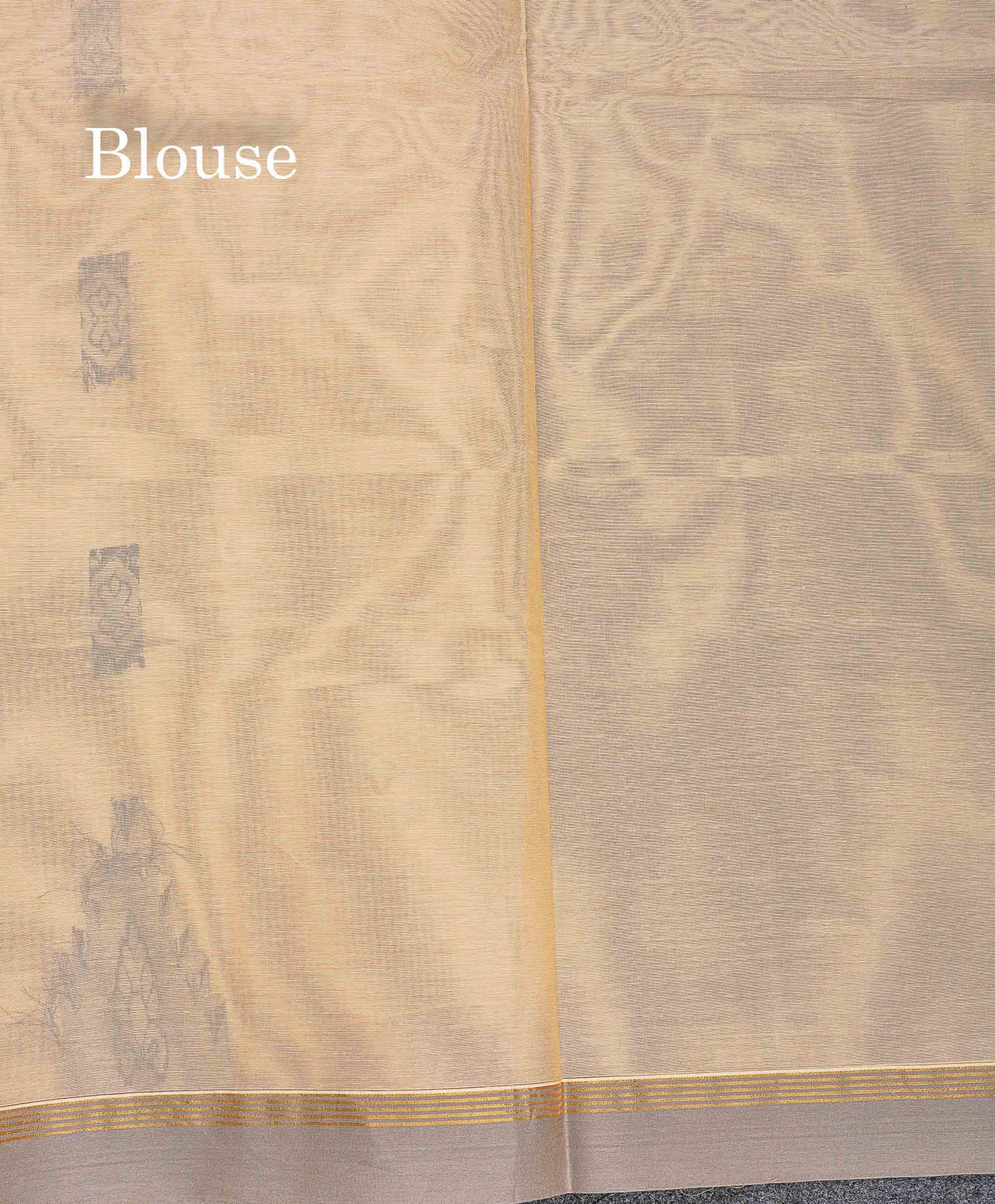 Pure Cotton Saree - Cream Yellow Colour Body Thread Work Butta With Temple Border