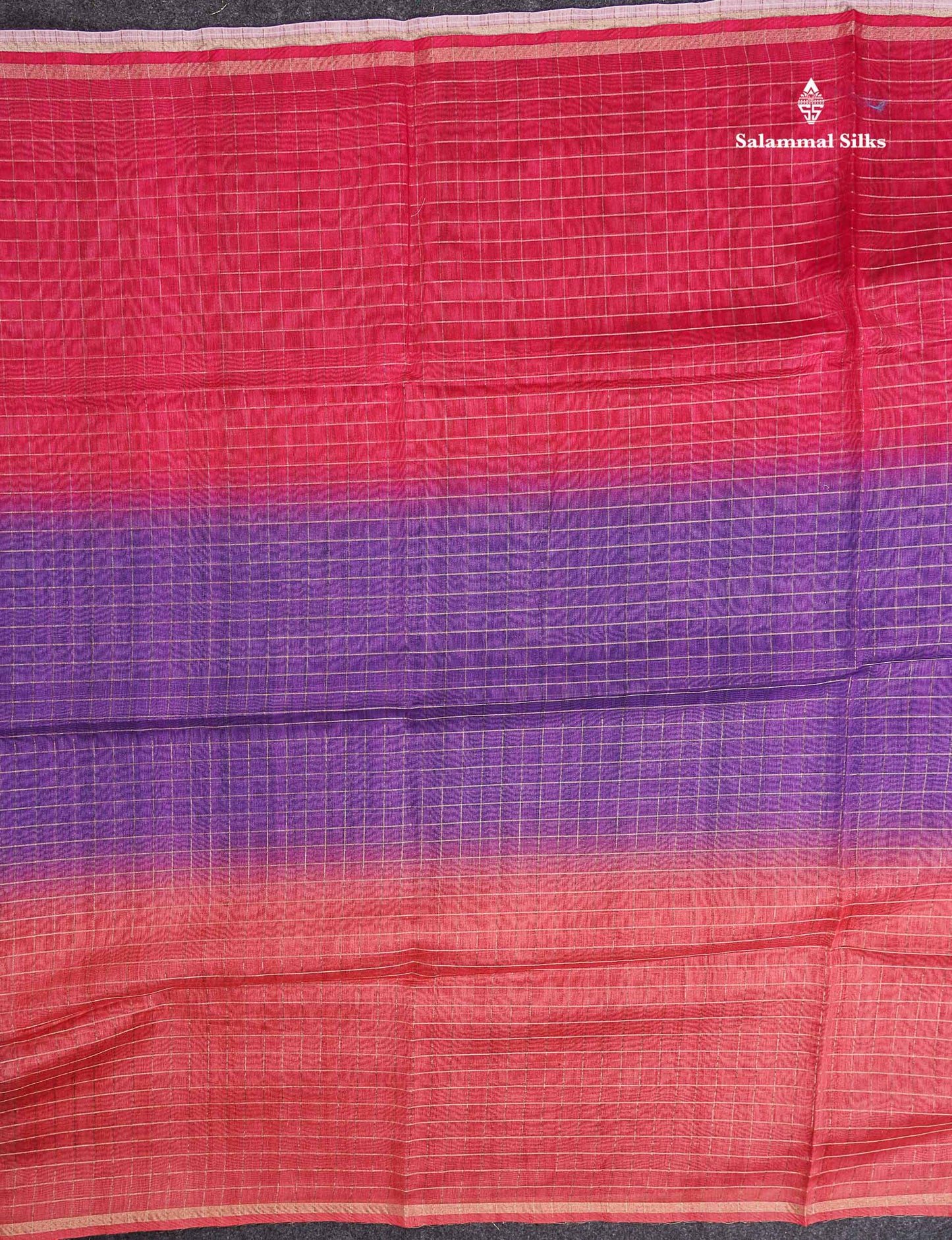 Beautiful Multicolour Checks Fancy Cotton Mix Saree With Contrast Kalamkari Blouse