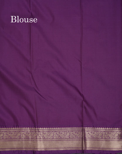 Beautiful Rexona Semi Silk Saree With Contrast Dark Purple Traditional Medium Border