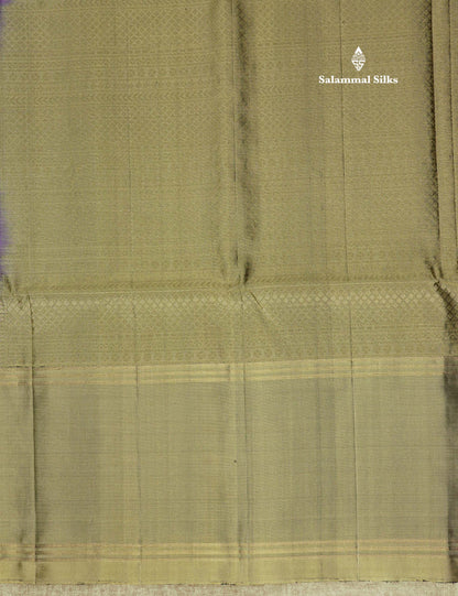 Kanjivaram Beautiful Violet Pure Soft Silk Saree With Contrast Fancy Border