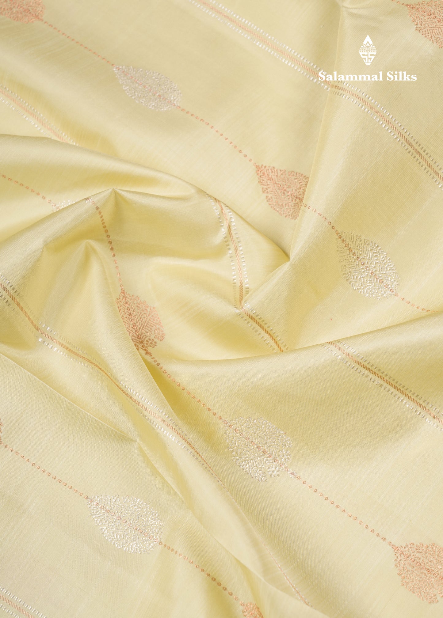 Cream Yellow Fancy Pure Kanjivaram Silk Saree With Contrast Dark Purple Blouse
