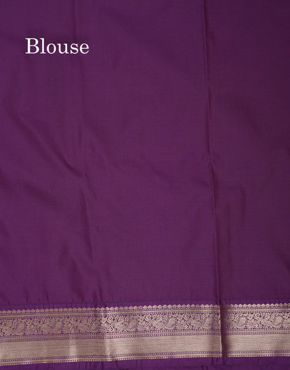 Beautiful Rexona Semi Silk Saree With Contrast Dark Purple Traditional Medium Border