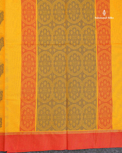 Pure Cotton Saree - Teal Blue Colour Body Thread Work Butta With Dual Tone Maroon Plain Border
