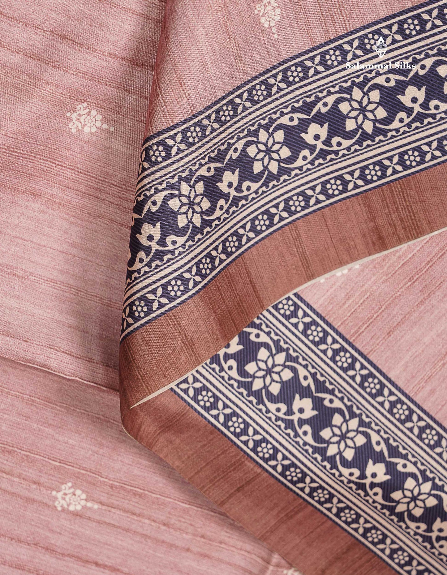 Beautiful Light Chocolate Semi Tussar Fancy Saree With Contrast Brown Blouse