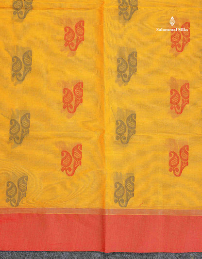 Pure Cotton Saree - Teal Blue Colour Body Thread Work Butta With Dual Tone Maroon Plain Border