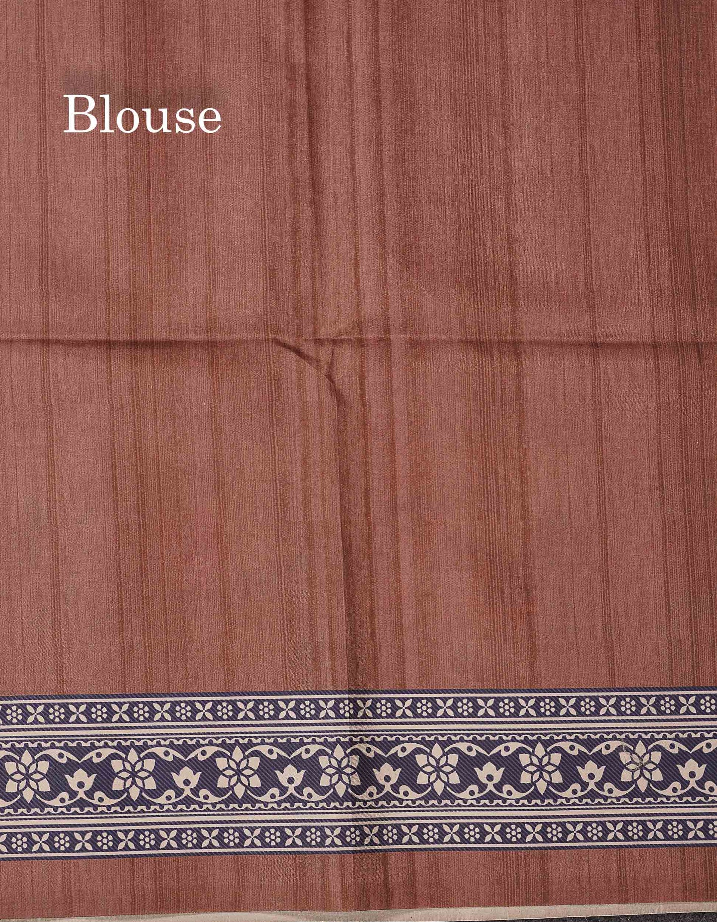 Beautiful Light Chocolate Semi Tussar Fancy Saree With Contrast Brown Blouse
