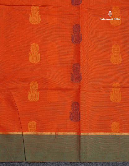 Pure Cotton Saree - Dual Tone Pink Colour Body Thread Work Butta With Pink Plain Border