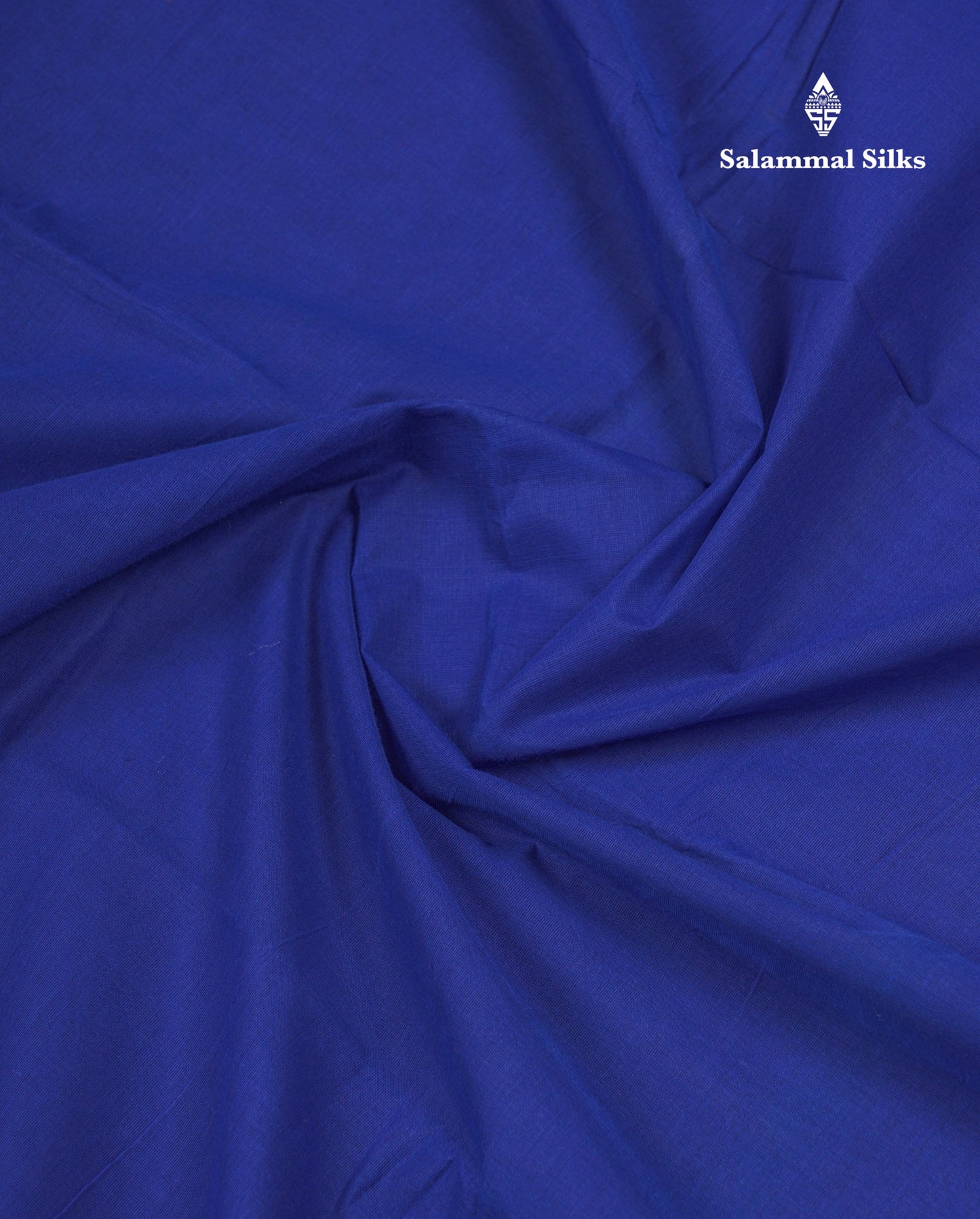 Beautiful Royal Blue Plain Pure Cotton Saree With Traditional Paalum Pazham Checks Border