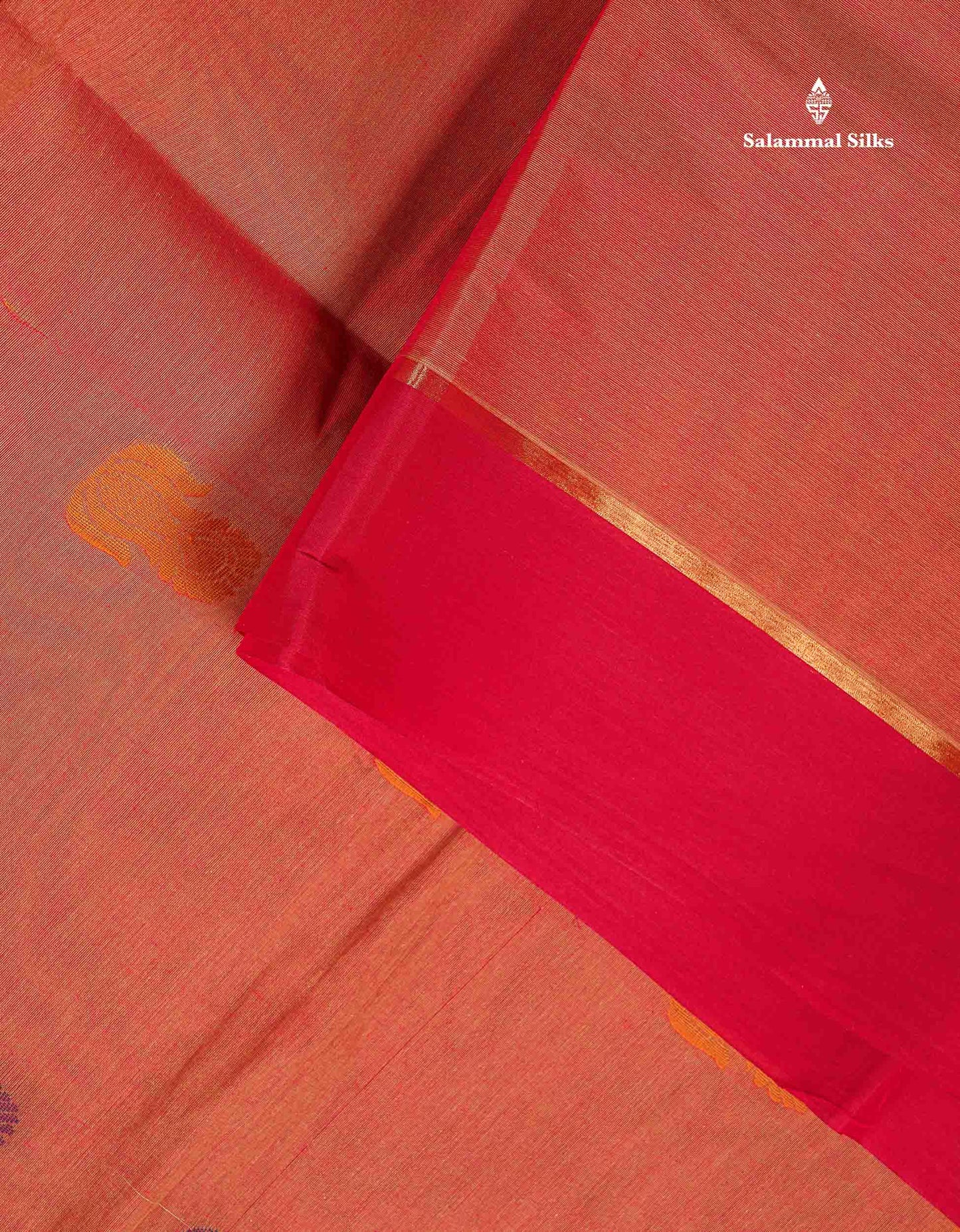 Pure Cotton Saree - Dual Tone Pink Colour Body Thread Work Butta With Pink Plain Border